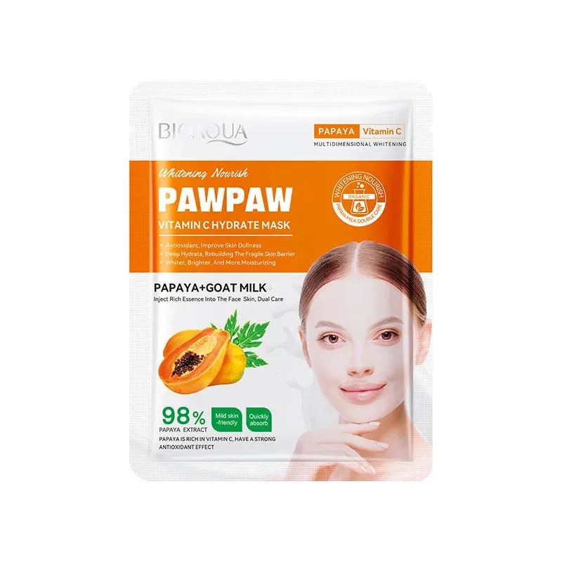 12pcs Pawpaw Vitaminc Hydrate Mask Moisturizing Sheet Masks Anti-Wrinkle Hydrating Skin Care Facial Mask Beauty Korean Cosmetics