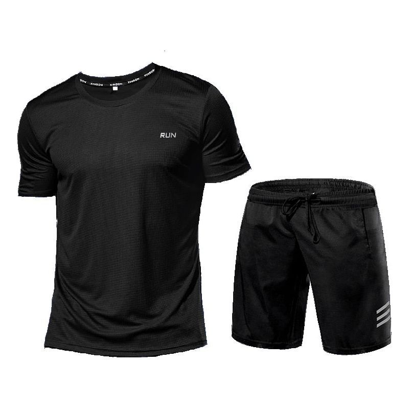 Quick-Dry 2 Piece Sets Men's Tracksuit Sportswear Gym Clothing Sweatsuits - Jointcorp