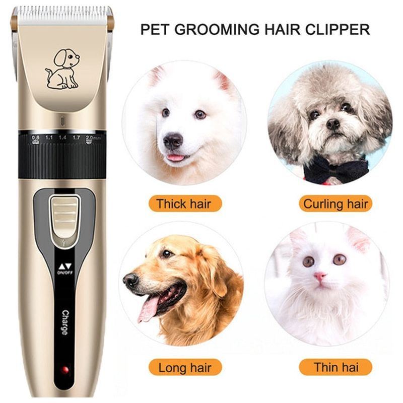 Professional Cat Dog Hair Clipper Grooming Kit Rechargeable Pet Hair Trimmer Shaver Set Animals Hair Cutting Machine Low-Noise - Jointcorp