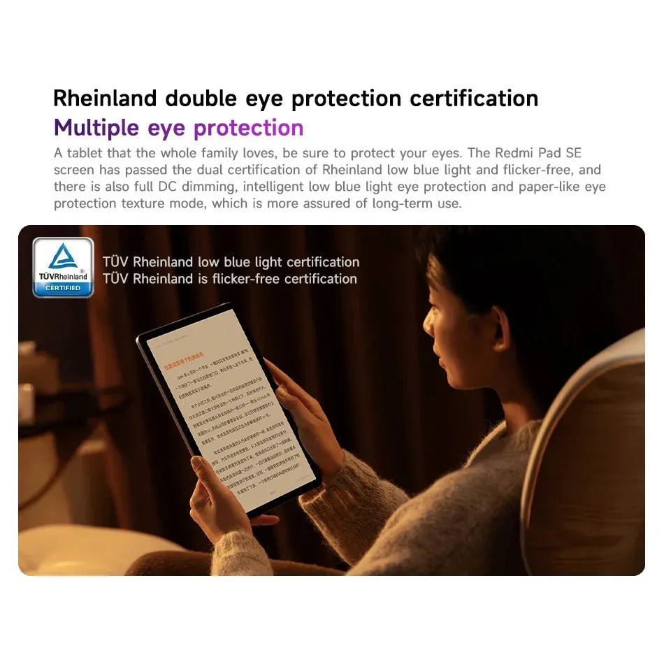 Original Xiaomi Redmi Pad SE 6GB / 8GB 128GB ROM Snapdragon 680 90HZ 11" Screen 8000mAh MIUI 14 Global Firmware Tablet MiPad