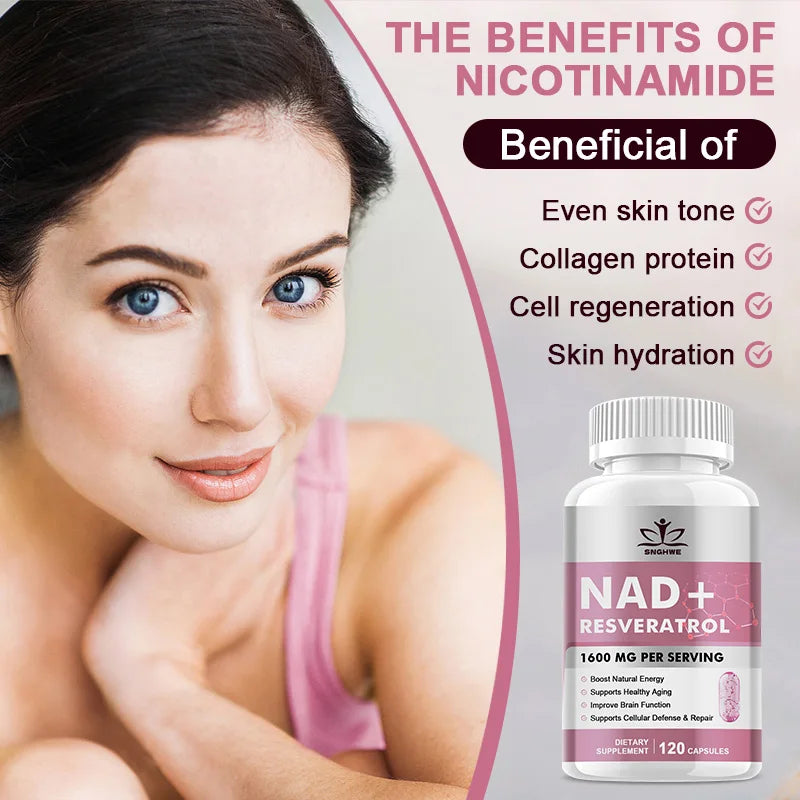NAD+Resveratrol Supplements NAD+Anti Aging and Natural Cell Regeneration Capsules