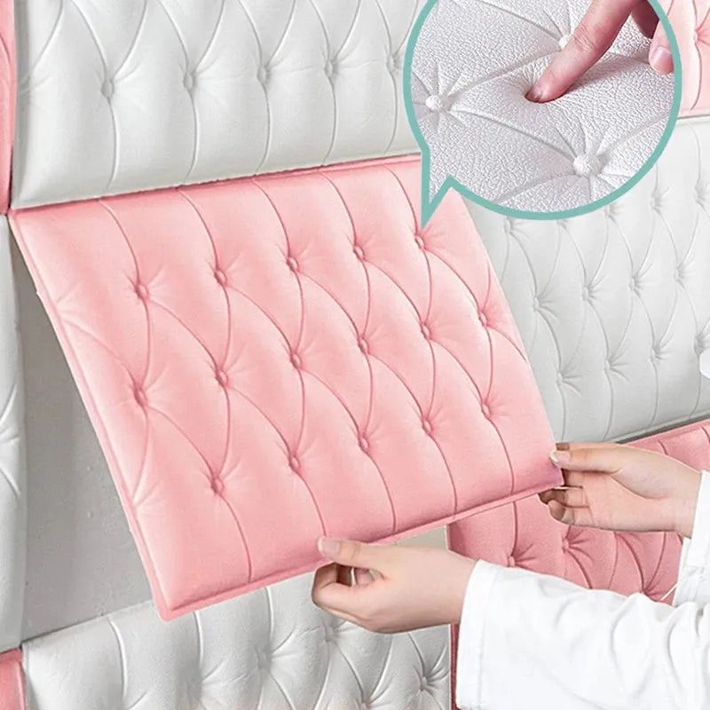 Self-adhesive Wall Stickers Waterproof Baby Soft 3D Thicken Anti-collision Wallpaper Brick DIY Living Room Bedroom Home Decor