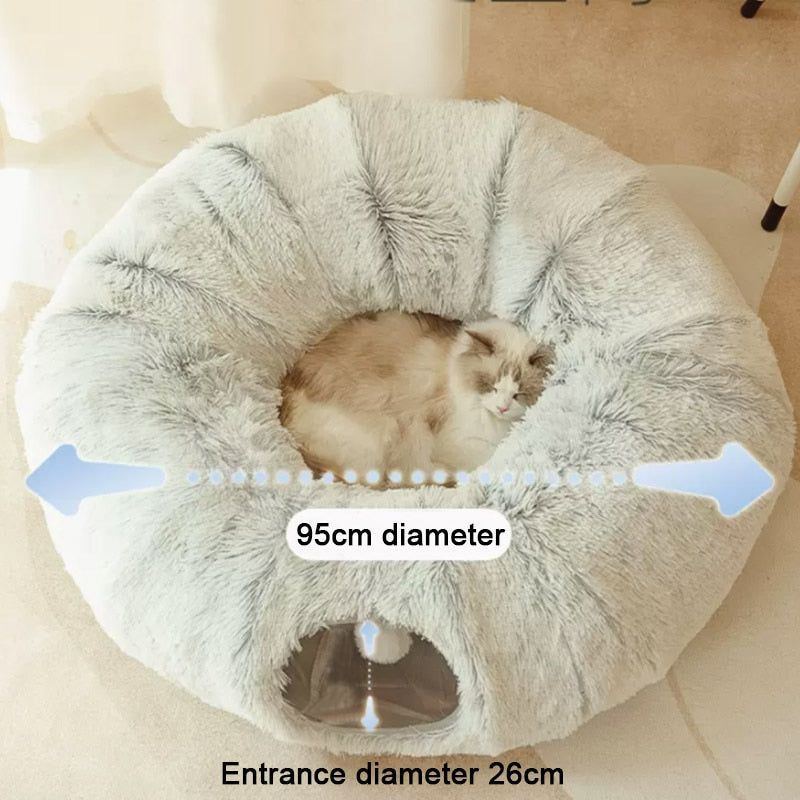 2 In 1 Round Cat Beds House Funny Cat - Jointcorp
