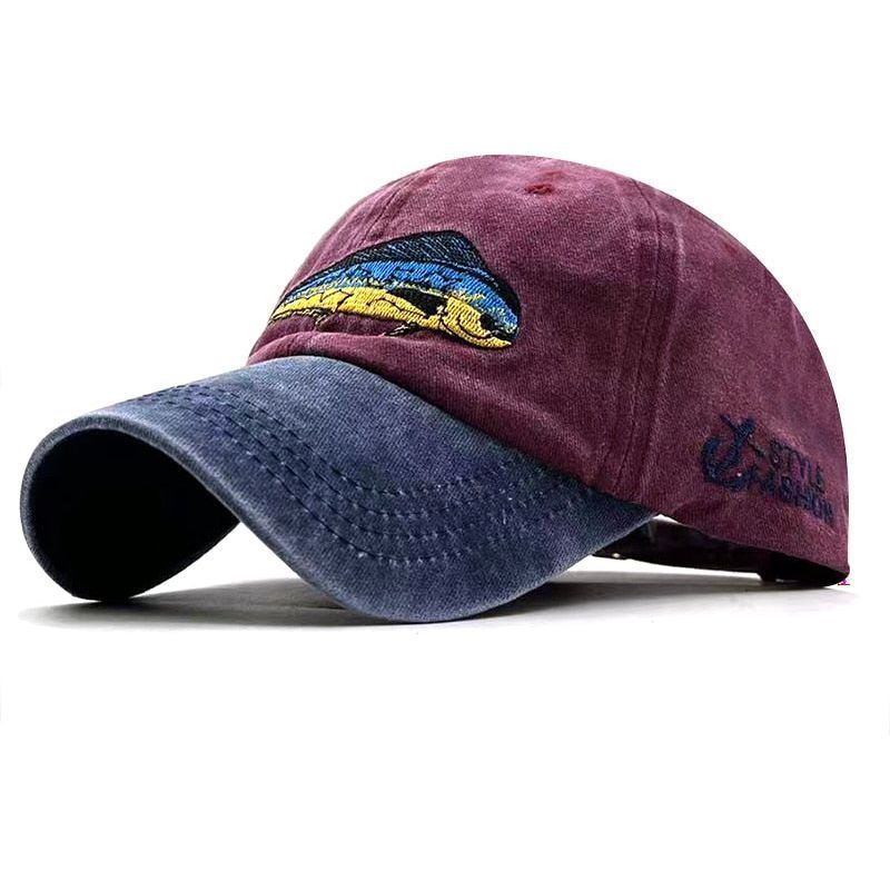 Men's Baseball Cap Snapback Fishing Embroidery Summer Fisher Brand Men Cap - Jointcorp