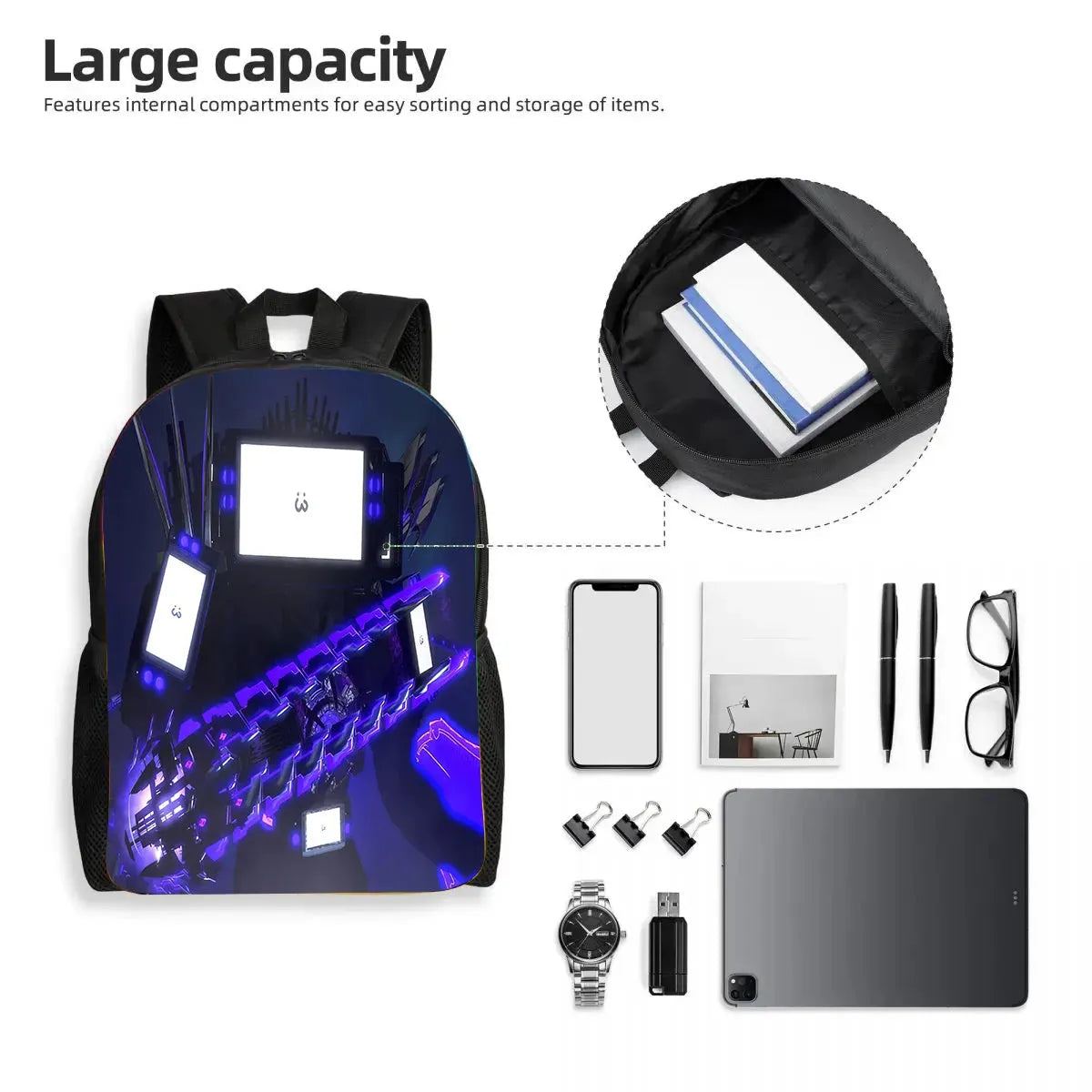 Skibidi Toilet School Bags Titan Speakerman Children's Backpack Boy School Bag For Teenage kids Backpack Anime Travel Backpack