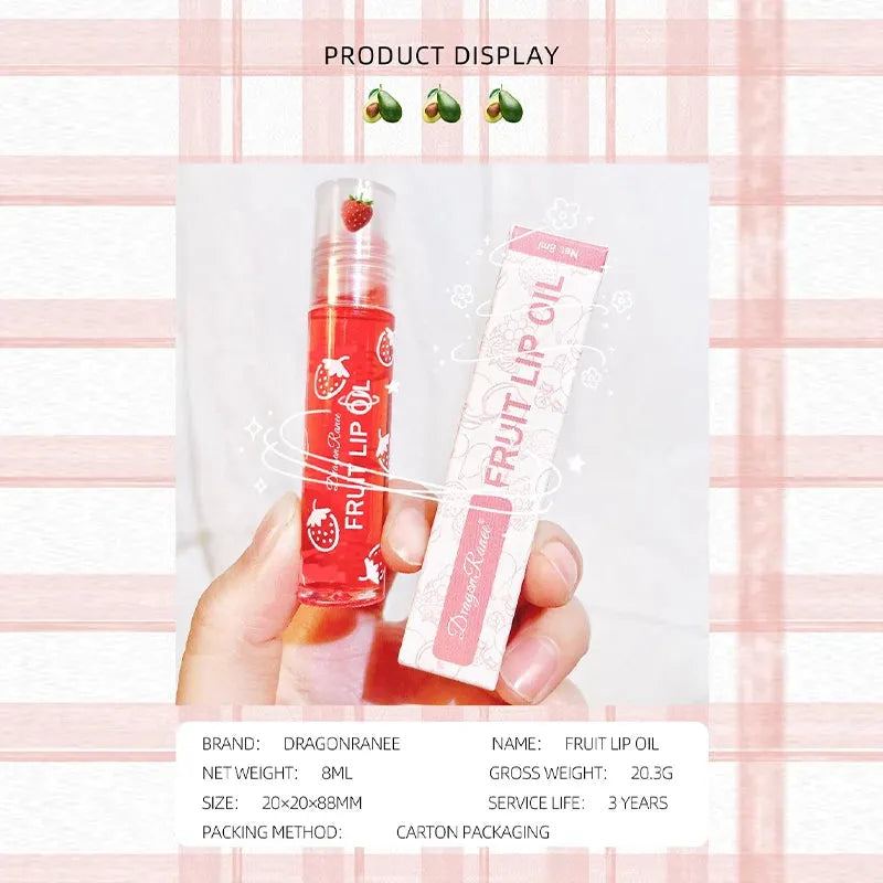 Walking Beads Lip Oil Moisturizing Moisturizing Lip Balm Fruity Colorless Transparent Lip Oil To Remove Dead Skin