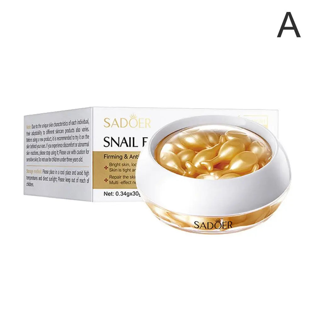 Placental Essence Capsule Snail Capsule Rose Capsule Brightening Moisturizing Hydrating Nourishing Smoothing Faical Skin Care