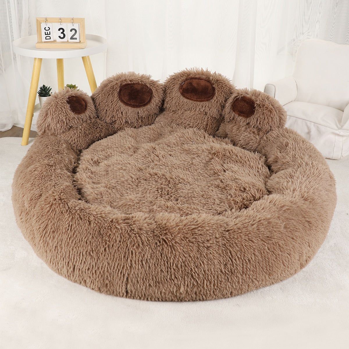 Fluffy Dog Bed Plush Kennel Accessories Pet Products Large Dogs Beds Bedding Sofa Basket Small Mat Cats Big Cushion Puppy Pets - Jointcorp