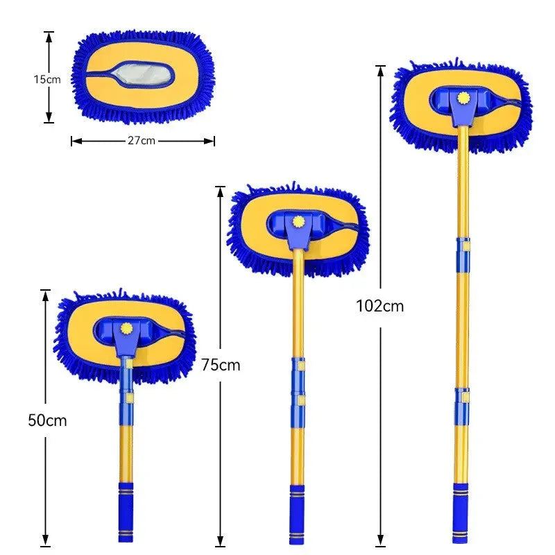 Car Wash Mop Cleaning Brush Car Wash Brush Telescopic Long Handle Mop Curved Rod Soft Brush Car Cleaning Tools Supplies