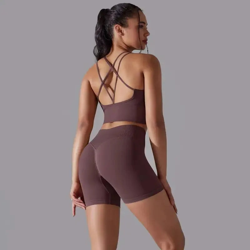 Sexy Yoga Sets Women's Tracksuit Seamless Sport Suit Running Workout S Sexy Yoga Sets Women's Tracksuit Seamless Sport Suit Running Workout S