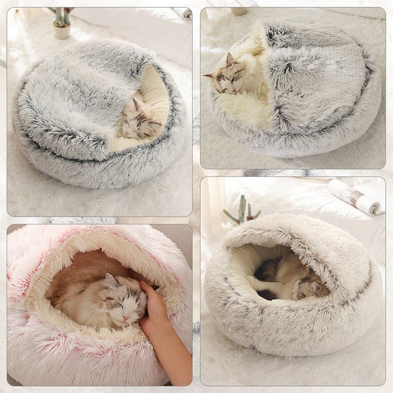 Pet Bed Round House 2 In 1 for Small Dog Cat