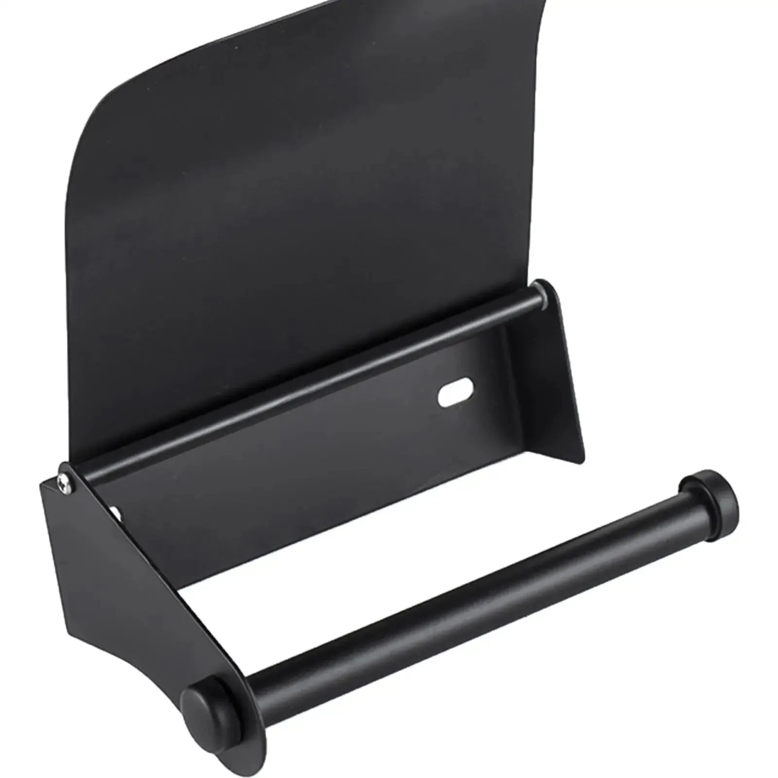 Bathroom Stainless Steel Black Toilet Roll Paper Holder Wall Mounted