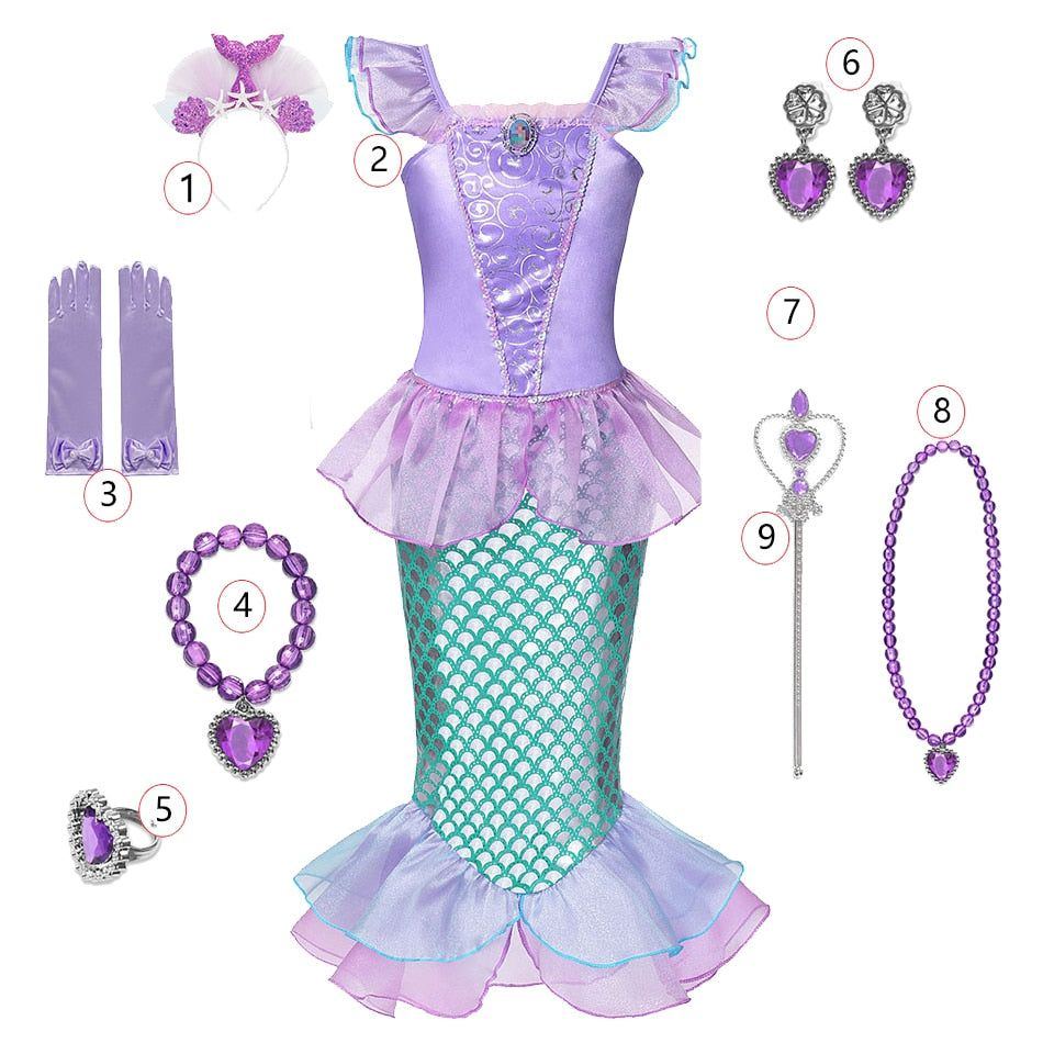 Disney Princess Girls Mermaid Ariel Dress