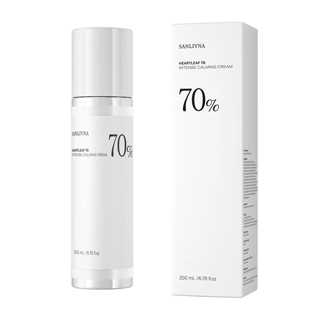 Heart Leaf 70 Lotion Cream Hyaluronic Acid with Vitamin B12 Naturally Pigmented Face Moisturizer for Sensitive Skin