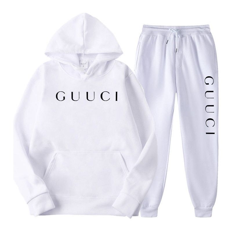 Men's Hoodie Solid Color Printing Men's Hoodie Set Leisure Fashion Men's Tracksuit Hooded Sportswear - Jointcorp
