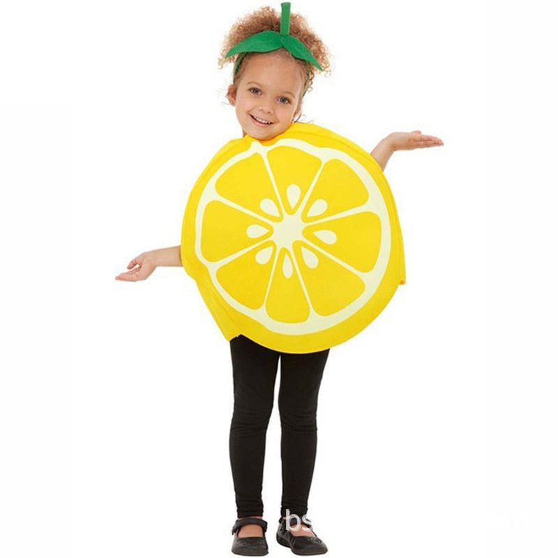 Children's Fruit Vegetables Clothing Modelling All Saints Garment Cosplay Take Tomato Lemon Grape Banana Strawberry Costume