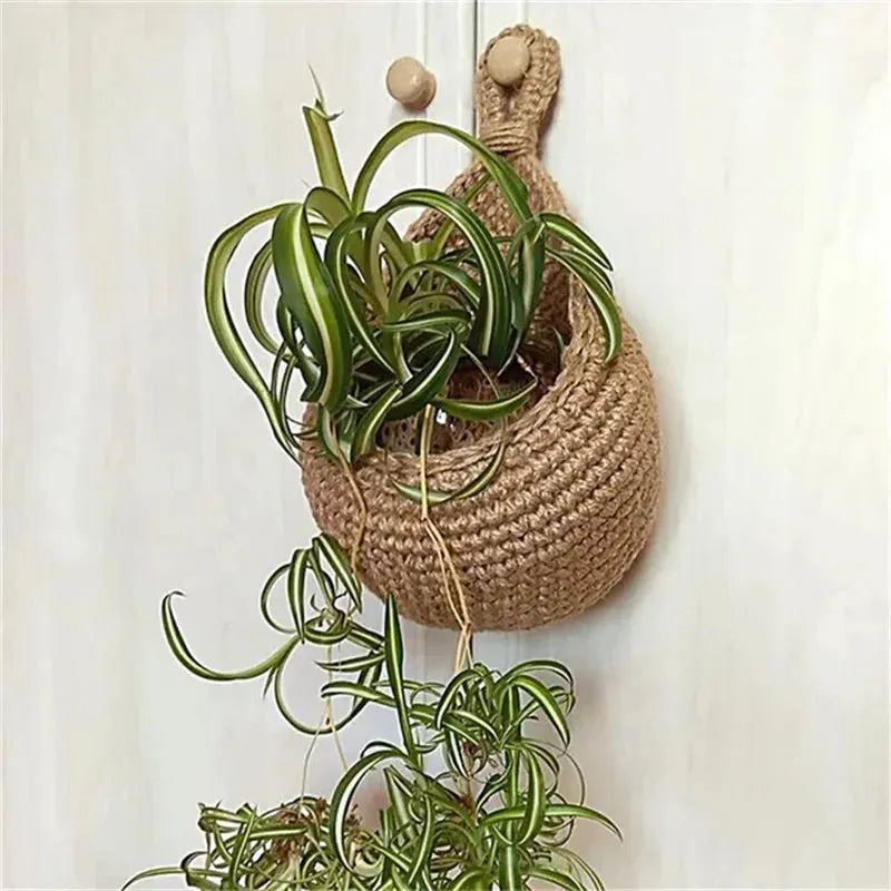 Wall-mounted Vegetable Basket Fruit and Sundry Basket Natural Wicker Weave Storage Basket Kitchen Storage Home Decoration