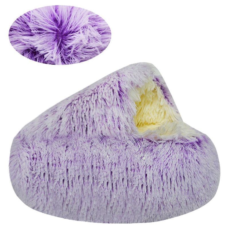 New Pet Bed Winter Soft And Comfortable Warm Shell Semi-enclosed Cat Mattress Cute Pet Cat Bed Kennel Dog Sleep Protector - Jointcorp