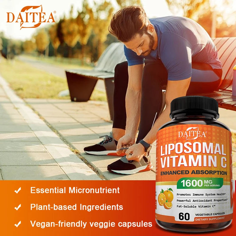 Big Tea Liposomal Vitamin C - Bone Density, Heart and Brain Health and Natural Calcium Supplement