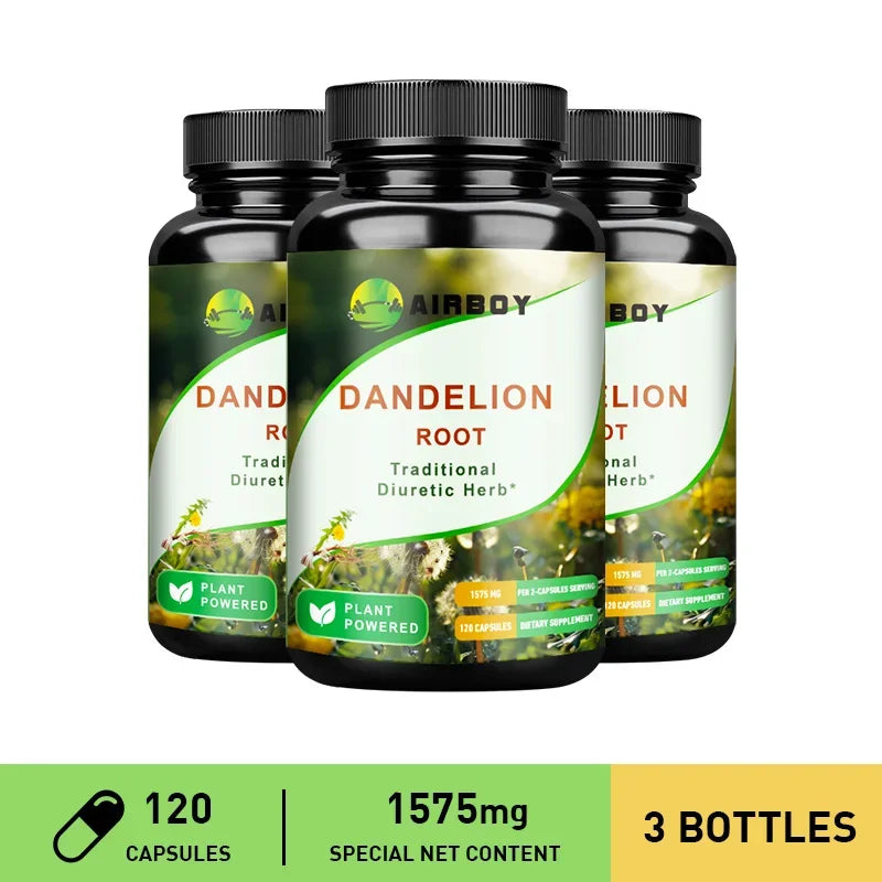 Dandelion Root Capsules - Diuretic, Promote Liver Detoxification and Cleansing, Enhance Immunity