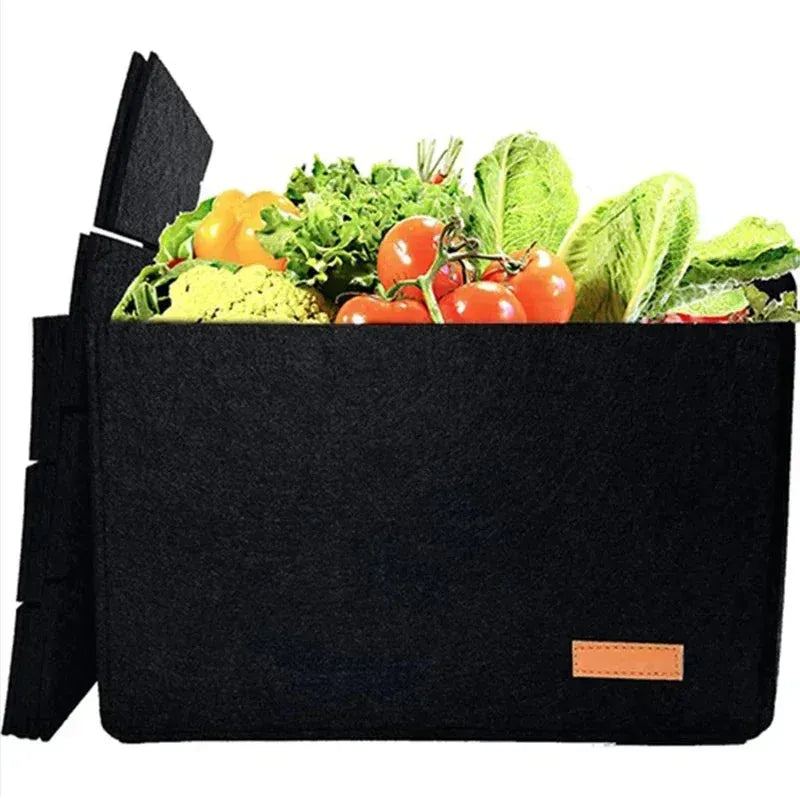 Felt Wine Storage Bag Folding Handbag Reusable Champagne Bottle Beverage Storage Box Basket Outdoor Camping Supplies