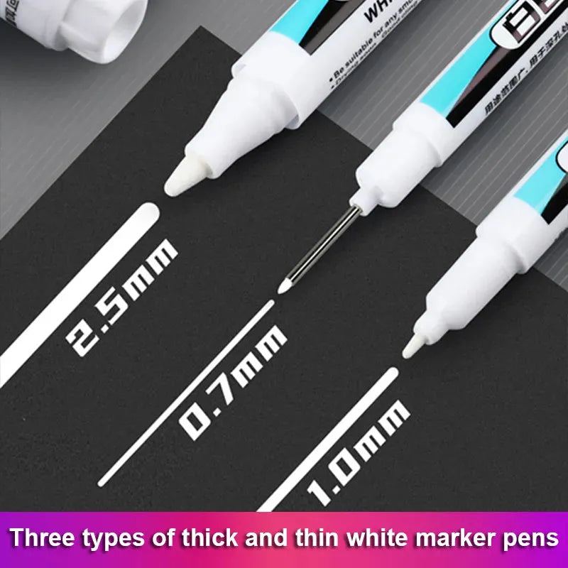 White Permanent Marker Pens 1/3Pcs Paint Markers