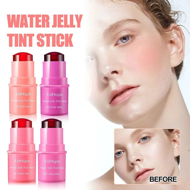 Fruit Jelly Blush Lip Gloss Sticklightweight And Naturalbrighten Your Skin Tonelip Gloss Sticklong-lasting And Waterproof