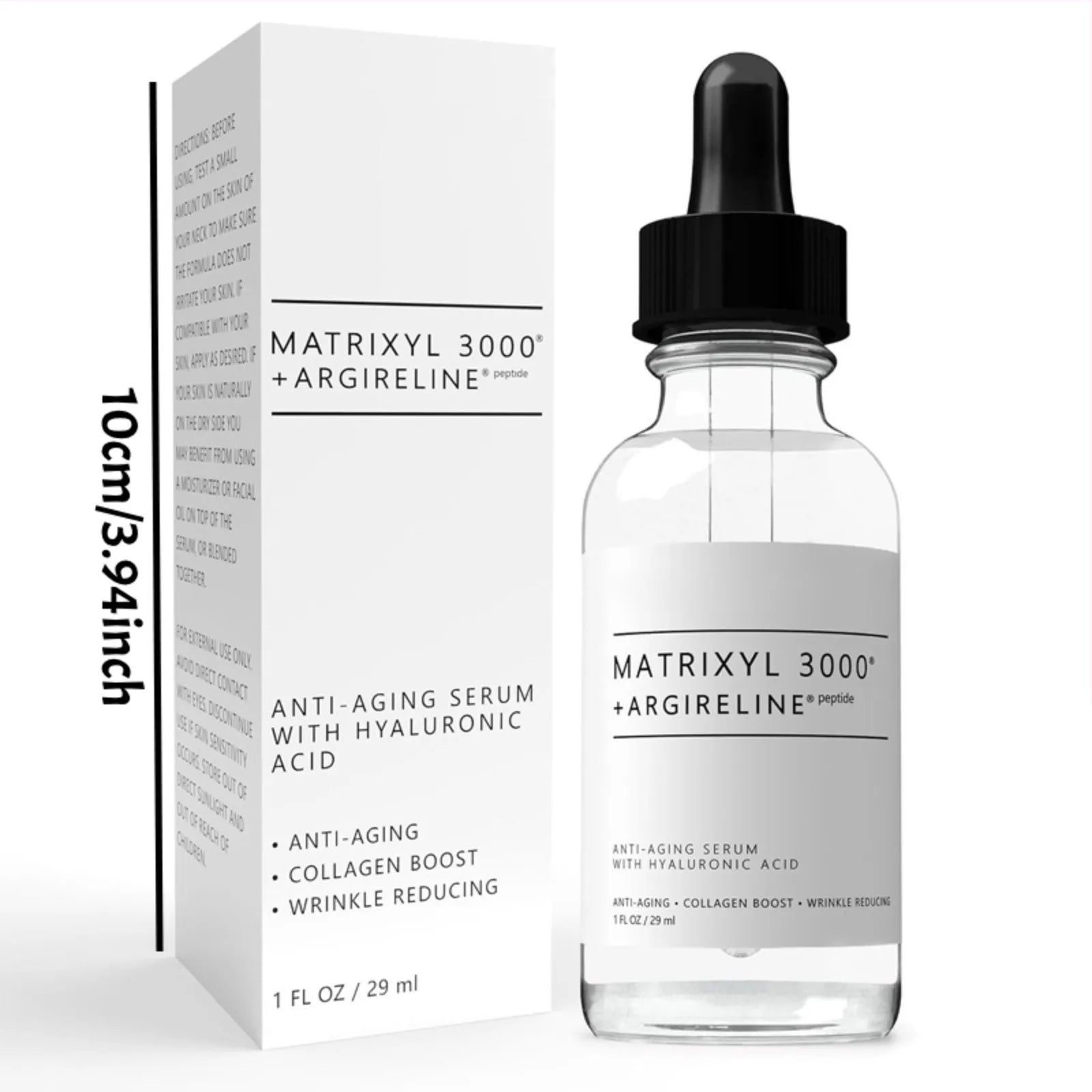FACIAL PEPTIDE Serum FIRMS SKIN, REDUCES WRINKLES AND COLLAGEN LOSS, DELAYS AGING AND MOISTURIZES Serum29ML