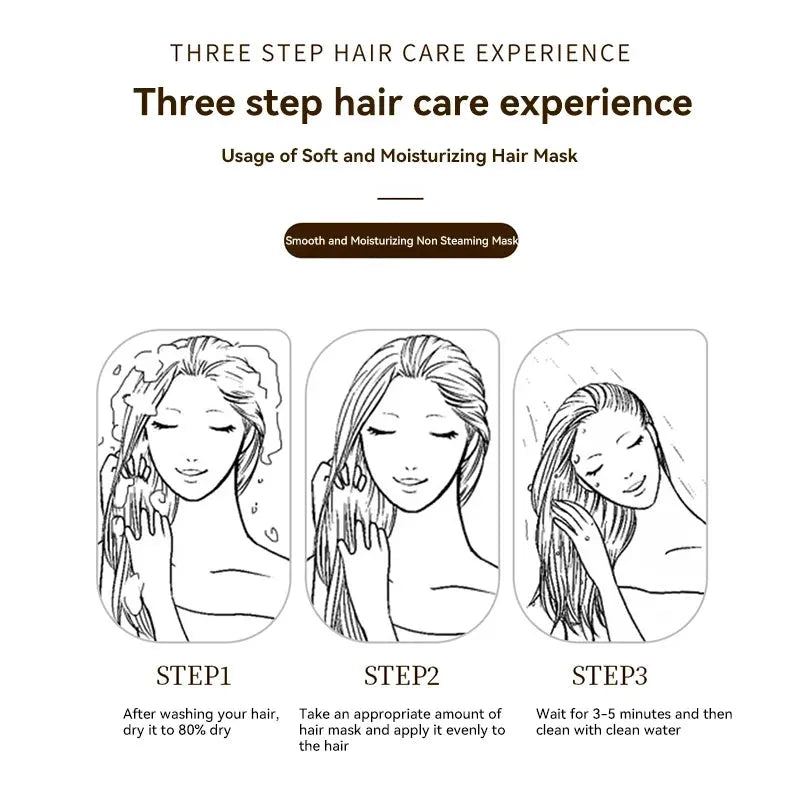 Magical Keratin Hair Mask 5 Seconds Fast Repairing Damaged Frizzy Hairs Soft Shiny Smooth For Permanent Straightening Care Hairs