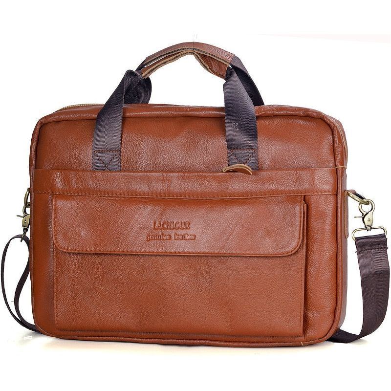 Handbags Casual Leather Laptop Bags Male Business Travel - Jointcorp