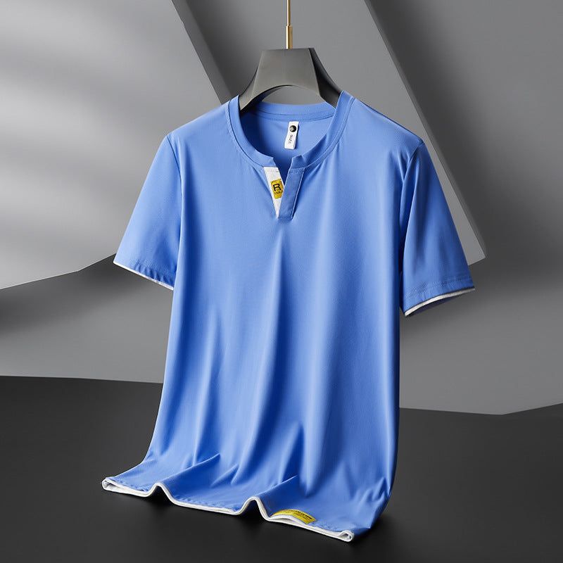 Trendy Fashion Men's V-neck Short Sleeve T-shirt - Jointcorp