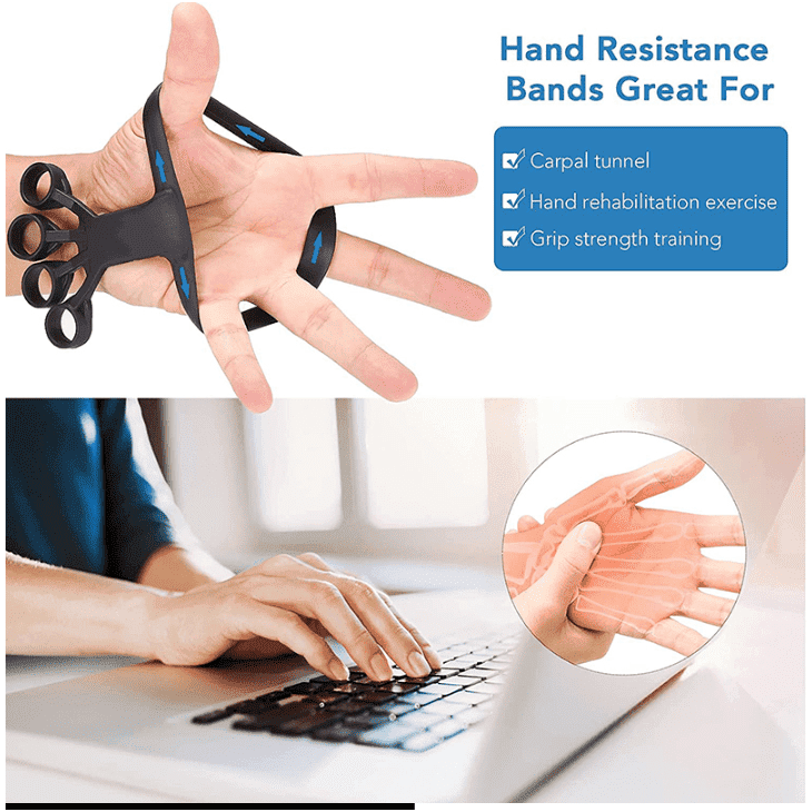 Silicone Grip Device Finger Exercise Stretcher Arthritis Hand Grip Trainer Strengthen Rehabilitation Training To Relieve Pain