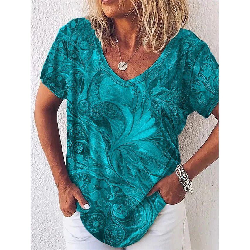 Women's 3D Women's Abstract Painting T-shirt Pattern Graffiti