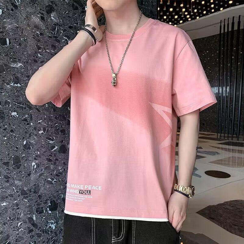 Cotton Round Neck Ice Silk Loose Half Sleeve - Jointcorp