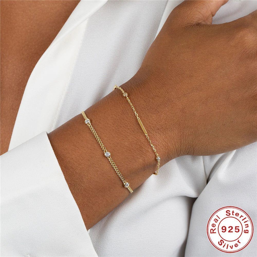 S925 Sterling Silver All-match Adjustable Five-pointed Star Bracelet - Jointcorp