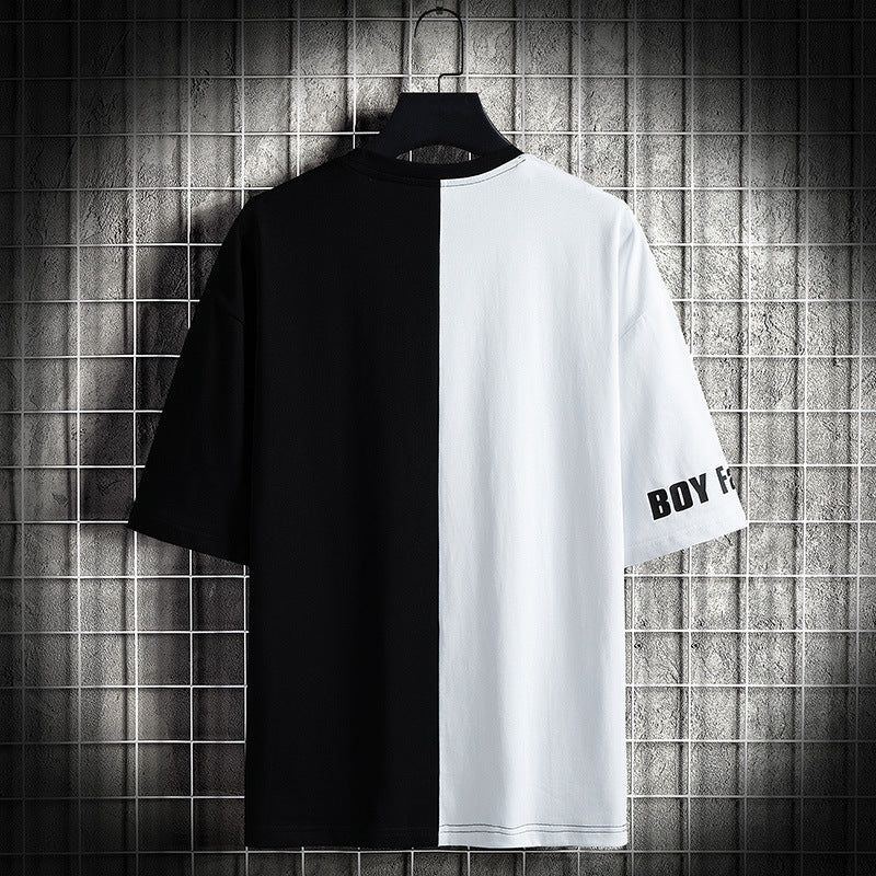 Men's Cotton T-shirt Summer Casual Loose Shoulder Half Sleeve - Jointcorp