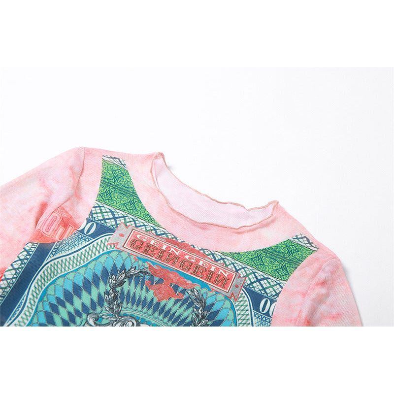 Temperament Commute Fashion Printed Street Shot Slim Fit Breathable Long Sleeves - Jointcorp