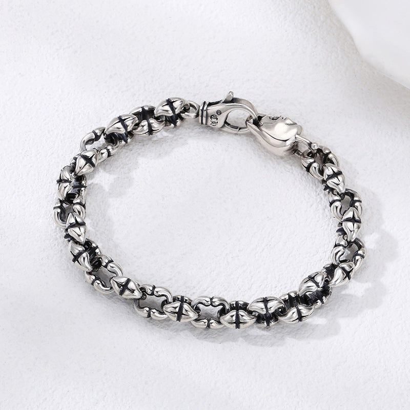 925 Sterling Silver Skull Thick Type Men's Bracelet - Jointcorp