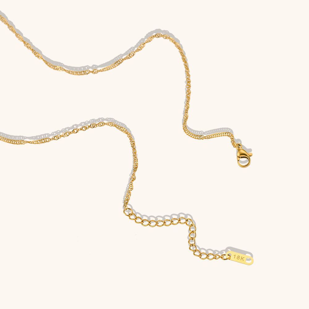 Heart-shaped Zircon Pendant Clavicle Chain Niche Gold Necklace Ornament - Jointcorp