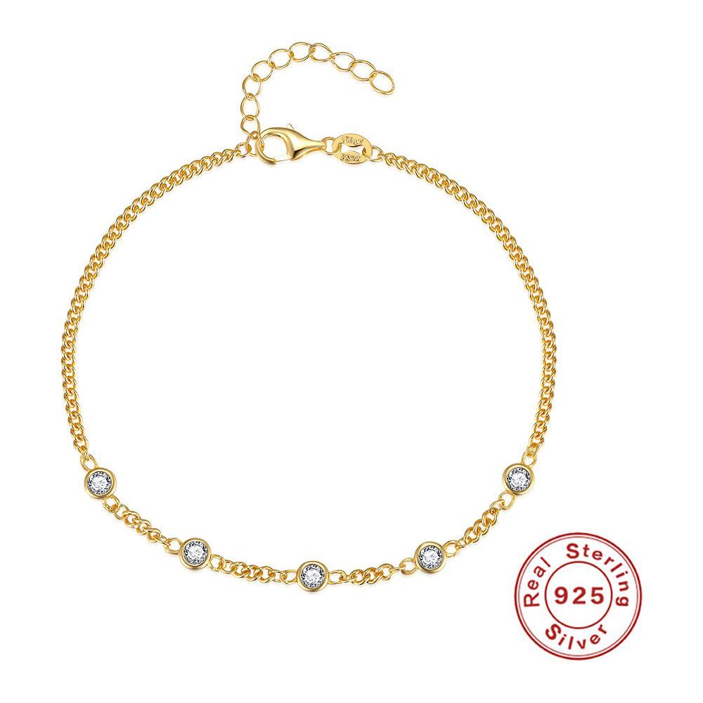 S925 Sterling Silver All-match Adjustable Five-pointed Star Bracelet - Jointcorp