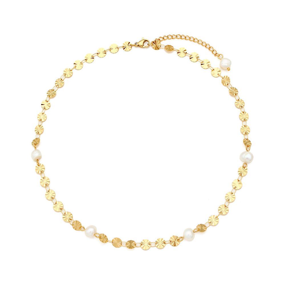 Round Snowflake Freshwater Pearl Bracelet Necklace For Women - Jointcorp