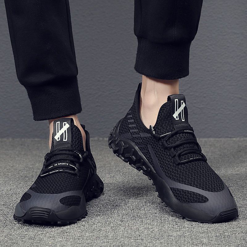 Casual Flying Knit Sneakers Men's Korean Style All-match