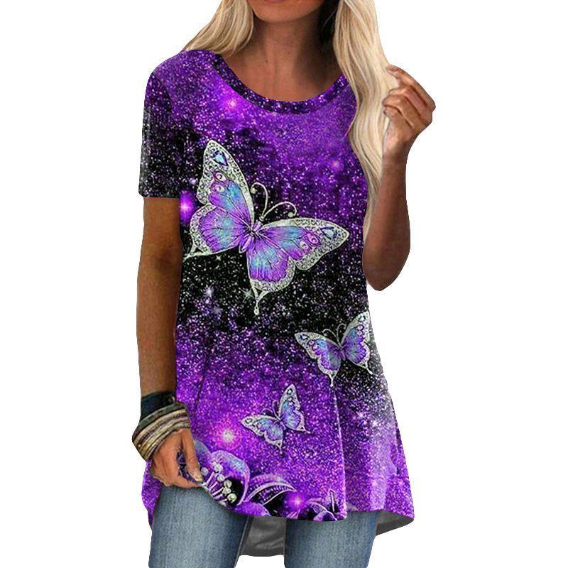 Crew Neck Casual Ethnic Style Vintage Print Short Sleeves T-shirt