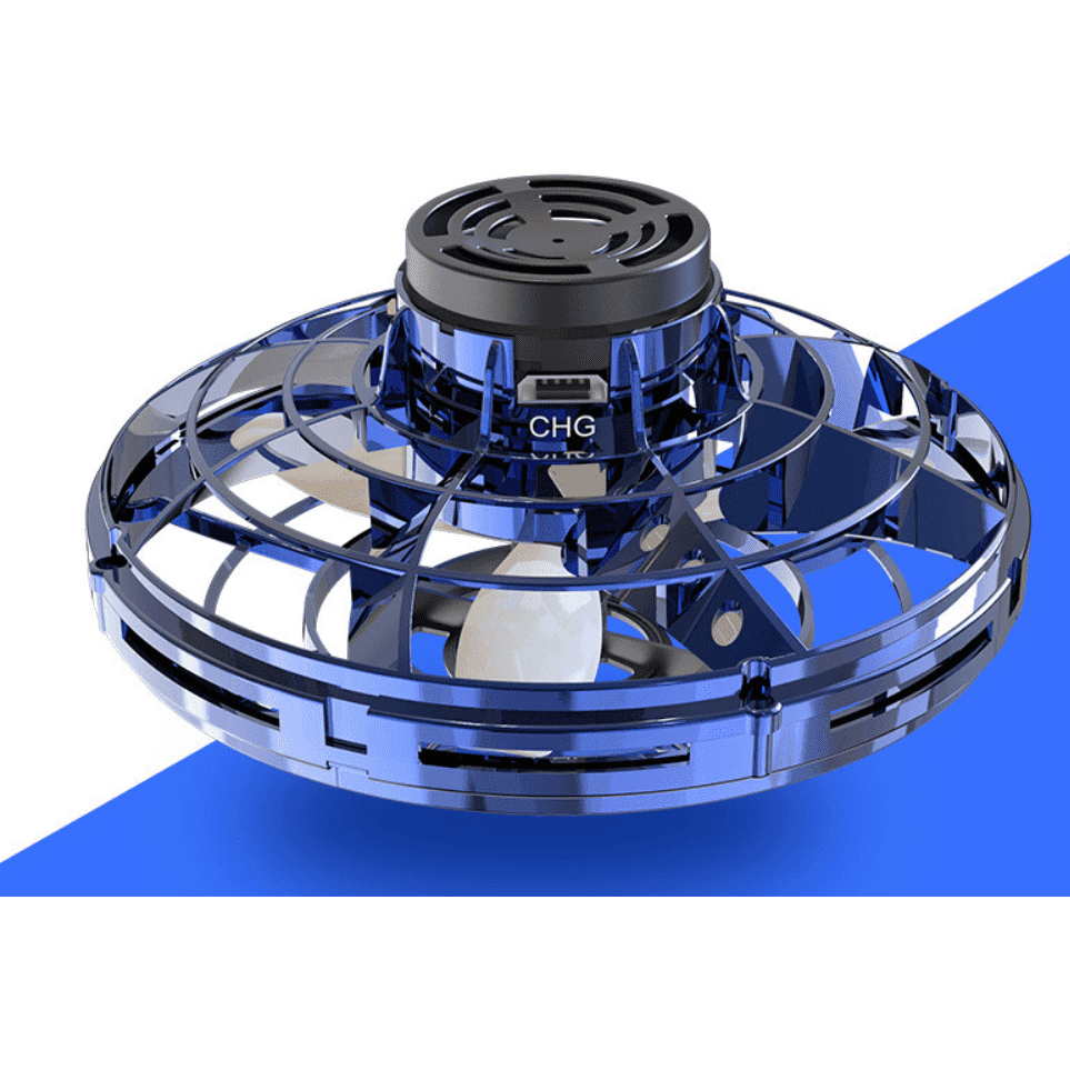 Mini Fingertip Gyro Interactive Decompression Toy Drone LED UFO Type Flying Helicopter Spinner Toy Kids