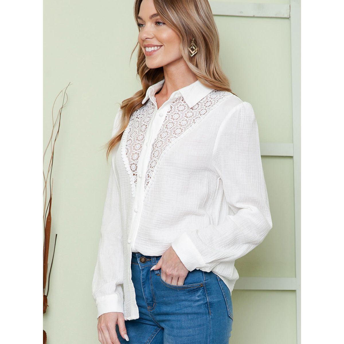 Thin Simple All-match Solid Color Long Sleeve Shirt