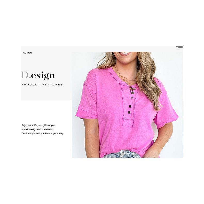 Mid-length Shiying Casual Style Half-open Collar Top
