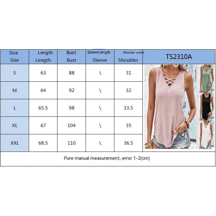 Hollow Breathable And Loose Slimming V-neckline Knitted Jacquard Cross Tied Top - Jointcorp