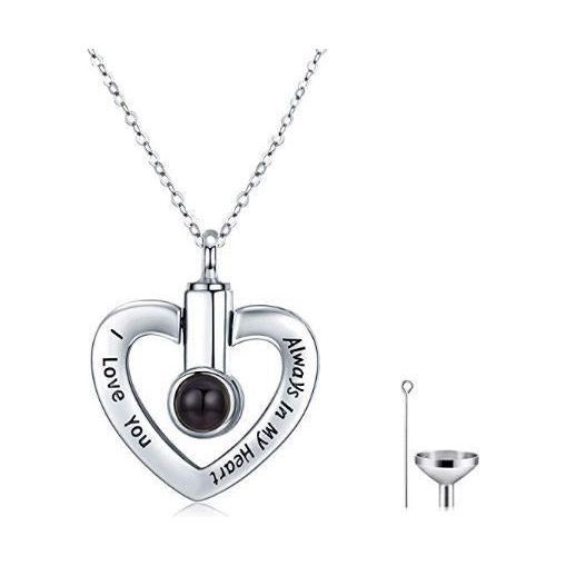 Pendant w/ 100 Lang. Proj., Heart-Shaped, Simple Personality - Jointcorp