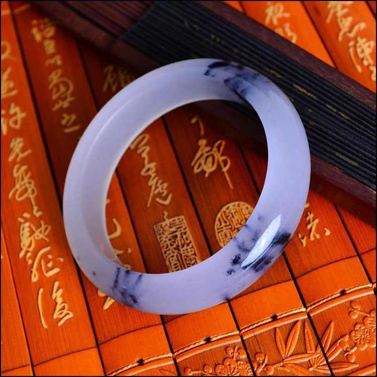 Floating Flowers Quartz Rock Jade Bracelet Ink Ink Ice Jade Bracelet - Jointcorp