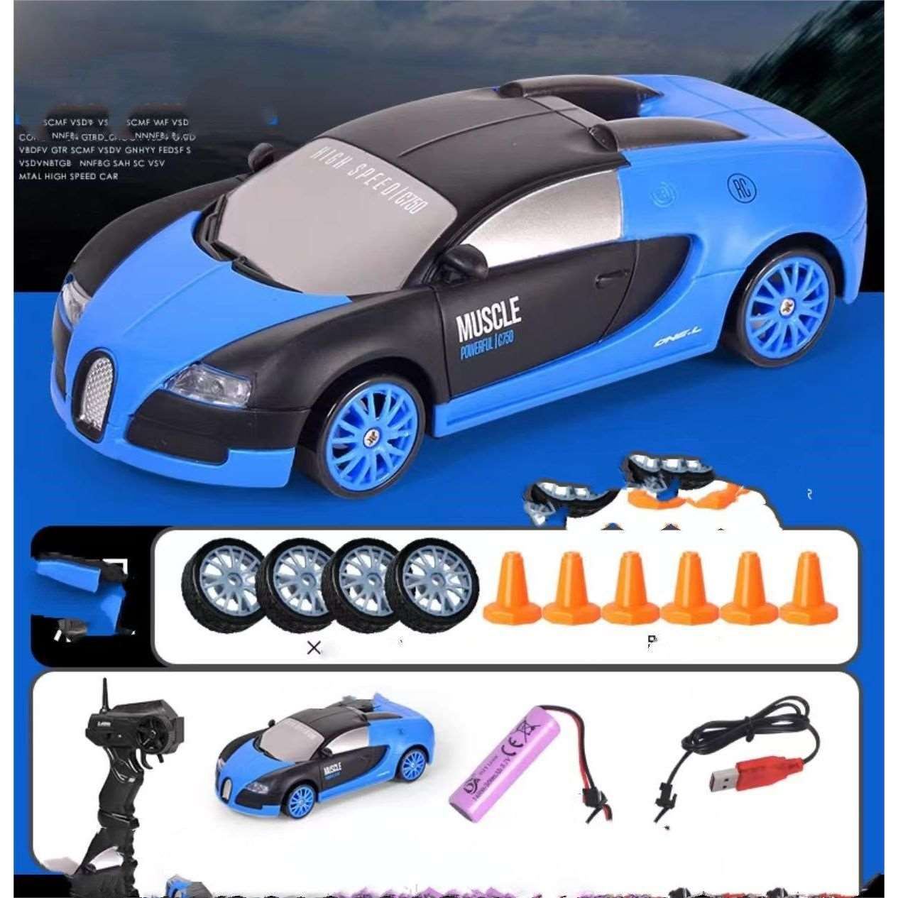 2.4G Drift Rc Car 4WD RC Drift Car Toy Remote Control GTR Model AE86 Vehicle Car RC Racing Car Toy For Children Christmas Gifts